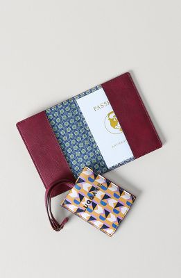 matching passport holder and luggage tag