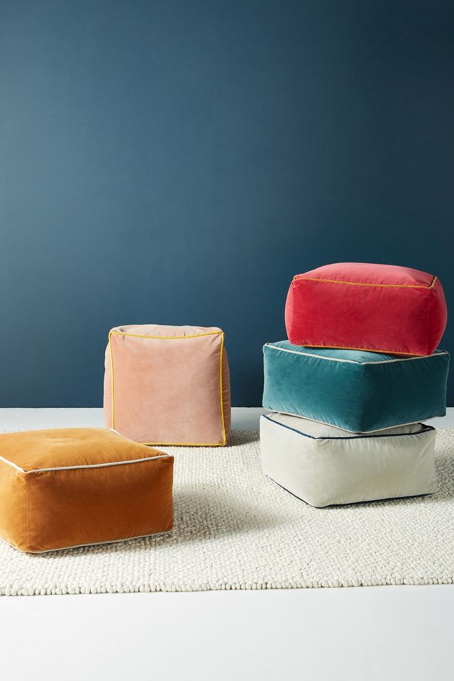 Velvet Pouf Anthropologie