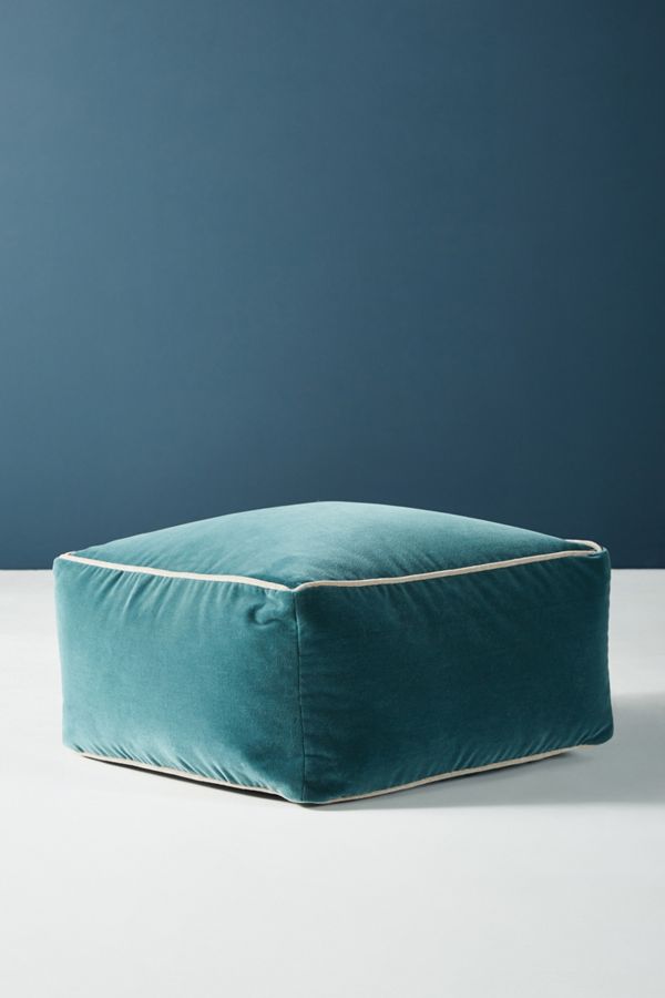 Velvet Pouf Anthropologie UK