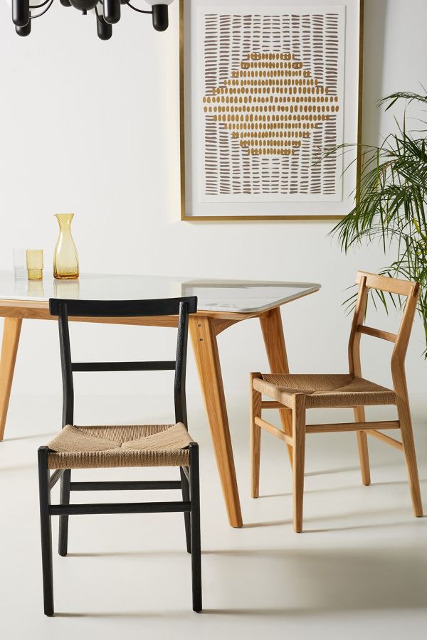 Slide View: 1: Oak Farmhouse Dining Chair