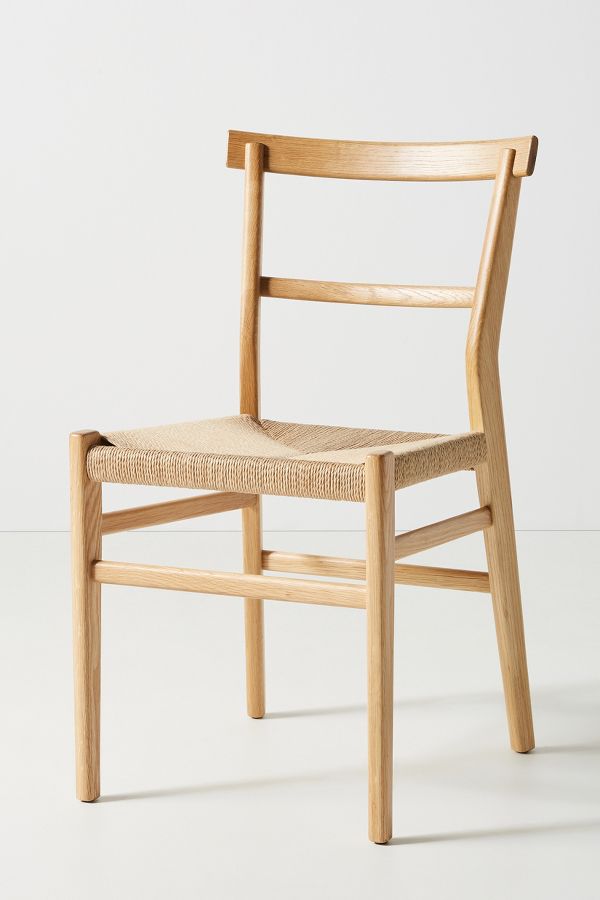 Slide View: 3: Oak Farmhouse Dining Chair