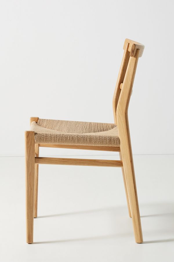 Slide View: 4: Oak Farmhouse Dining Chair