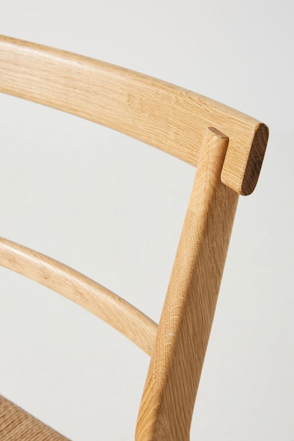 Slide View: 6: Oak Farmhouse Dining Chair