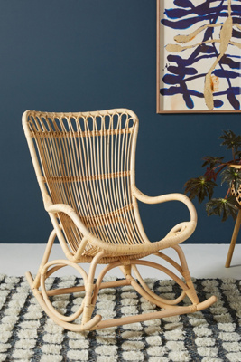 wicker rocking chair nursery