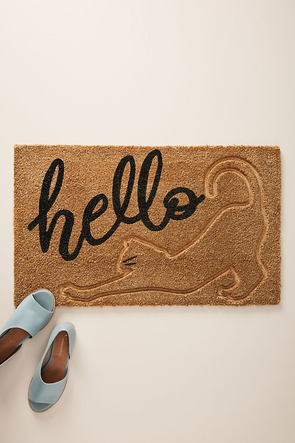 Slide View: 1: Stretching Cat Doormat