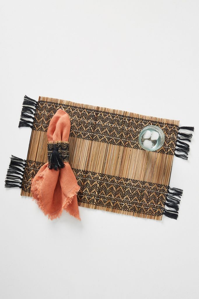 Esme Placemat + Napkin Ring Set Anthropologie