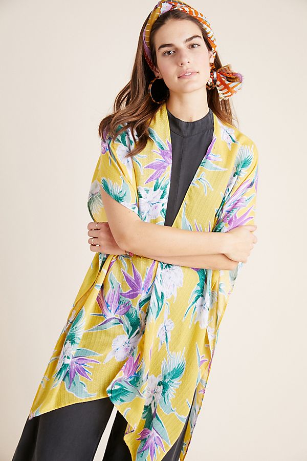 Slide View: 1: Arden Floral Kimono