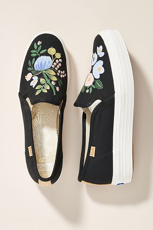 Keds x Rifle Paper Co. Botanical Slip-On Sneakers | Anthropologie