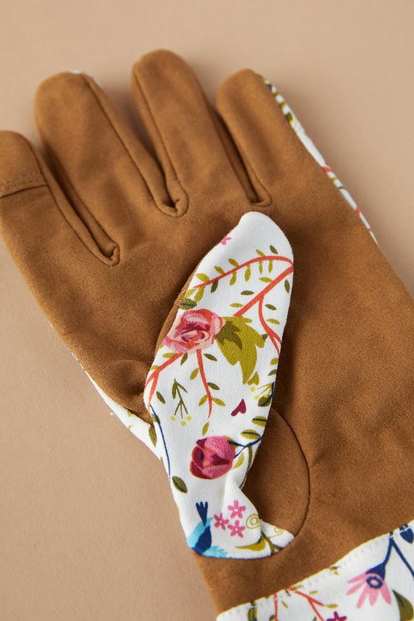 Slide View: 5: Long Floral Garden Gloves