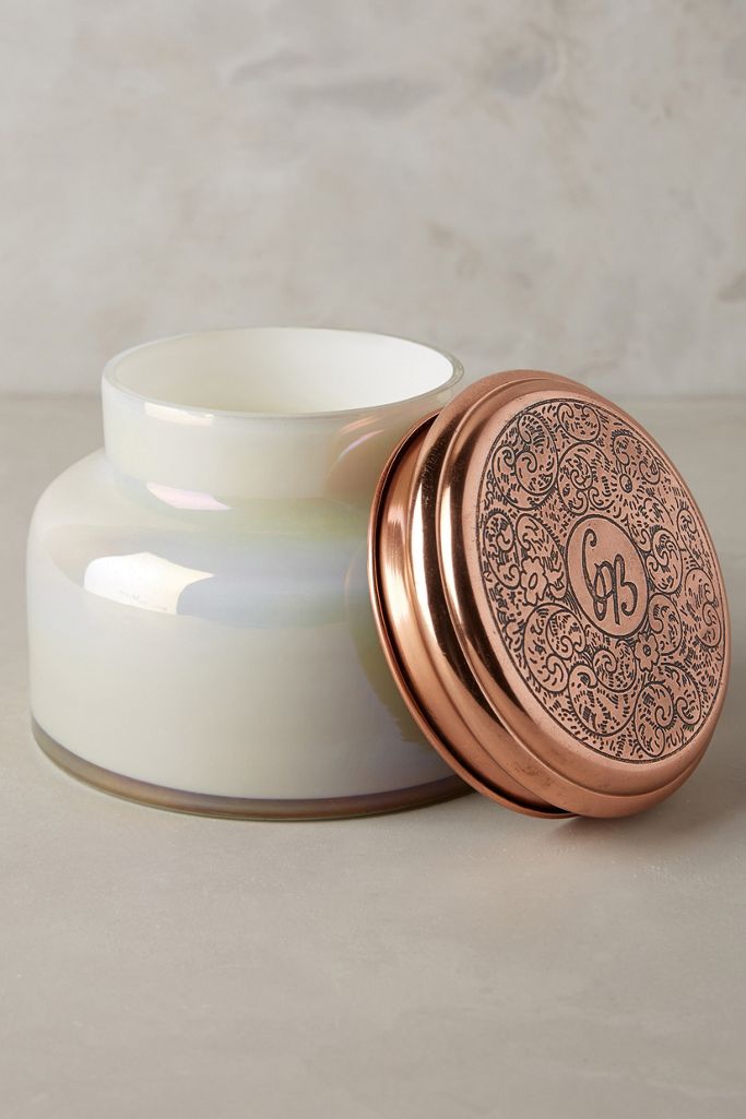 Capri Blue Giant Volcano Glass Candle Anthropologie