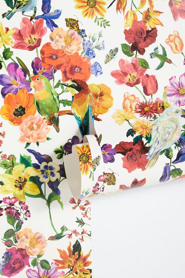 Nathalie Lete Les Fleurs Wallpaper Anthropologie