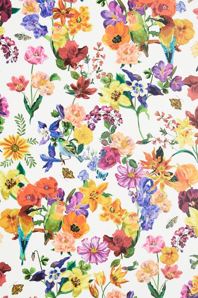 Nathalie Lete Les Fleurs Wallpaper Anthropologie