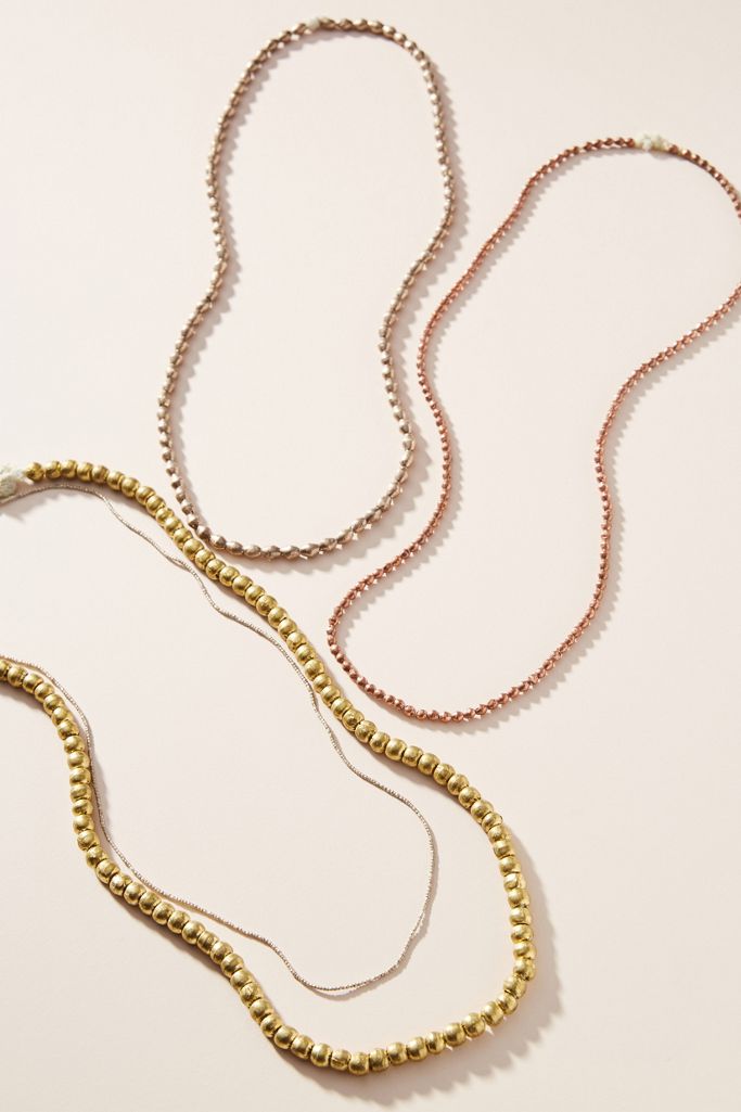 Twine & Twig Metallic Layered Necklace Anthropologie