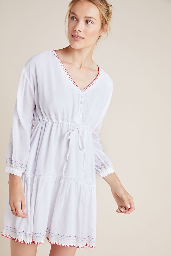 Slide View: 1: Sundry Caroline Tiered Mini Dress