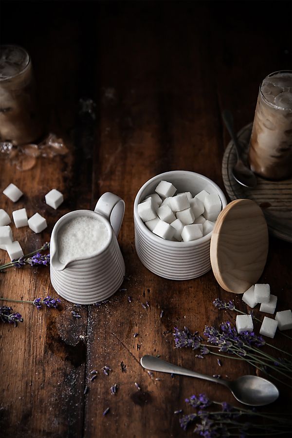 Slide View: 2: Farmhouse Pottery Hemlock Sugar and Creamer Set
