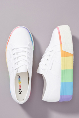 superga rainbow platform