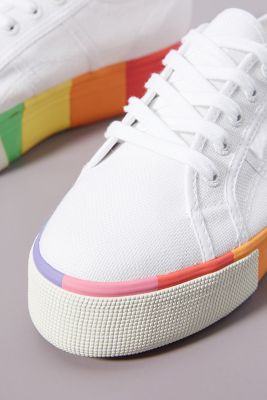 rainbow superga platform shoes