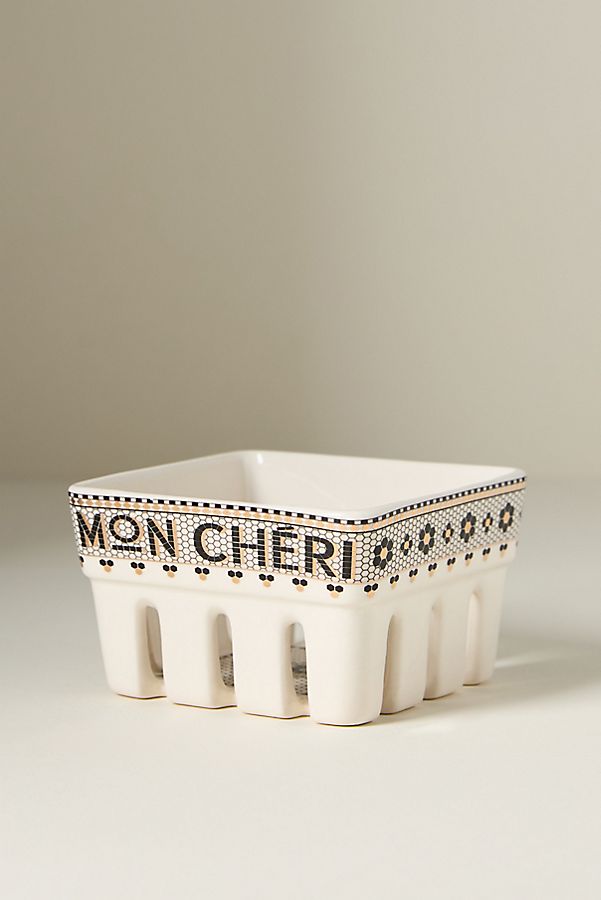Slide View: 1: Mon Cheri Bistro Tile Berry Basket