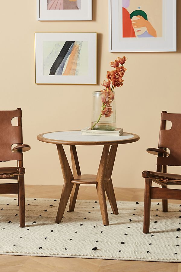 Slide View: 1: Soho Home x Anthropologie Marble Inset Side Table