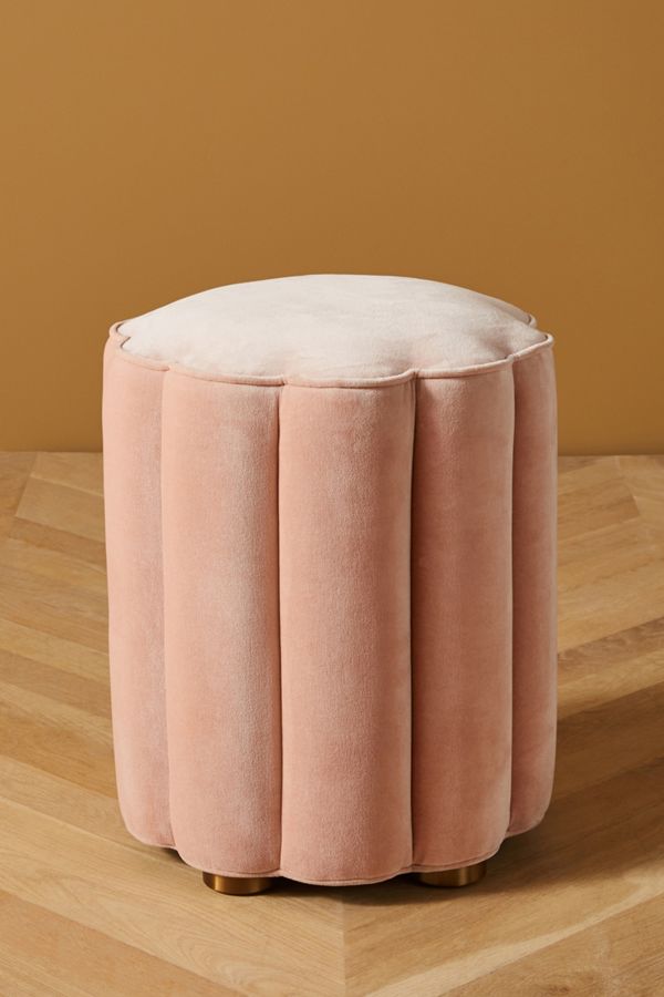 Soho Home x Anthropologie Adriana Velvet Pouf Anthropologie UK