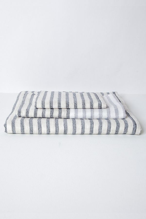 Slide View: 1: Yoshii Linen Border Towel