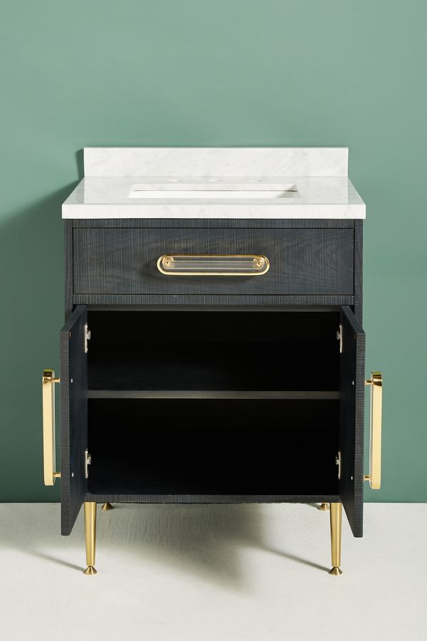 Slide View: 3: Odetta Powder Bathroom Vanity