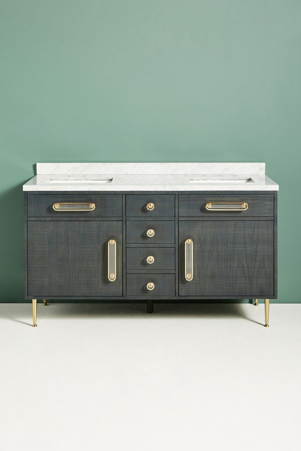 Slide View: 2: Odetta Double Bathroom Vanity