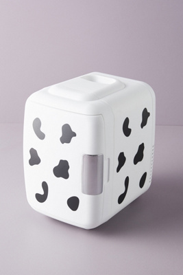 cow print mini fridge