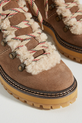 see by chloé women's shearling hiker boots