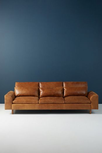 Mirren Three-Cushion Leather Sofa