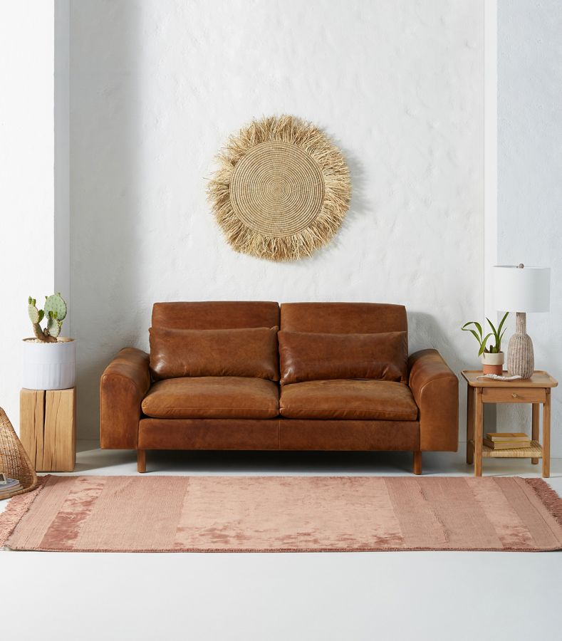 Mirren TwoCushion Leather Sofa Anthropologie