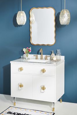 Lacquered Regency Single Bathroom Vanity Anthropologie