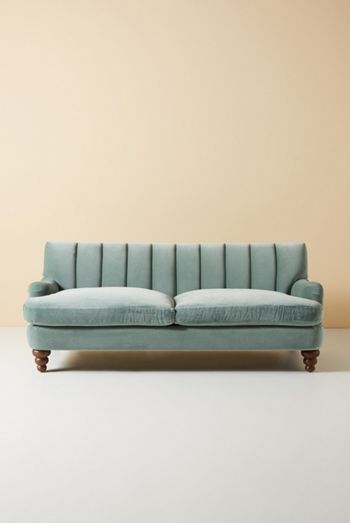 Channel Tufted Two-Cushion Sofa