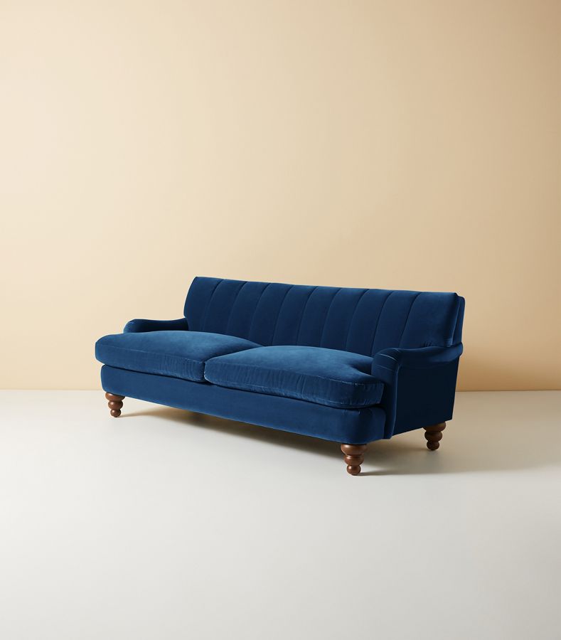Channel Tufted Two Cushion Sofa Anthropologie