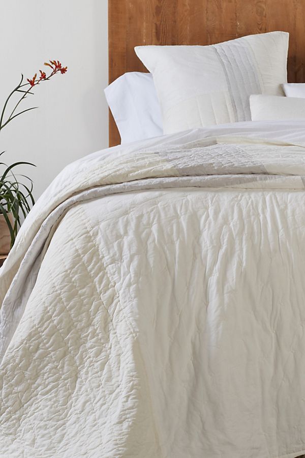 Slide View: 1: Coyuchi Color Block Organic Quilt
