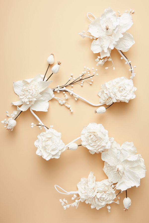 Slide View: 1: Mulberry Paper Flower Garland