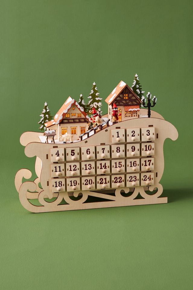 Sleigh Advent Calendar Anthropologie