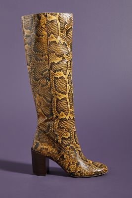 anthropologie snakeskin boots