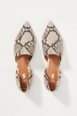 franco sarto pointy toe leather flats