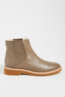 shearling lined chelsea boots