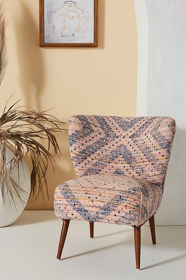 Slide View: 1: Alaris Rug-Printed Petite Accent Chair