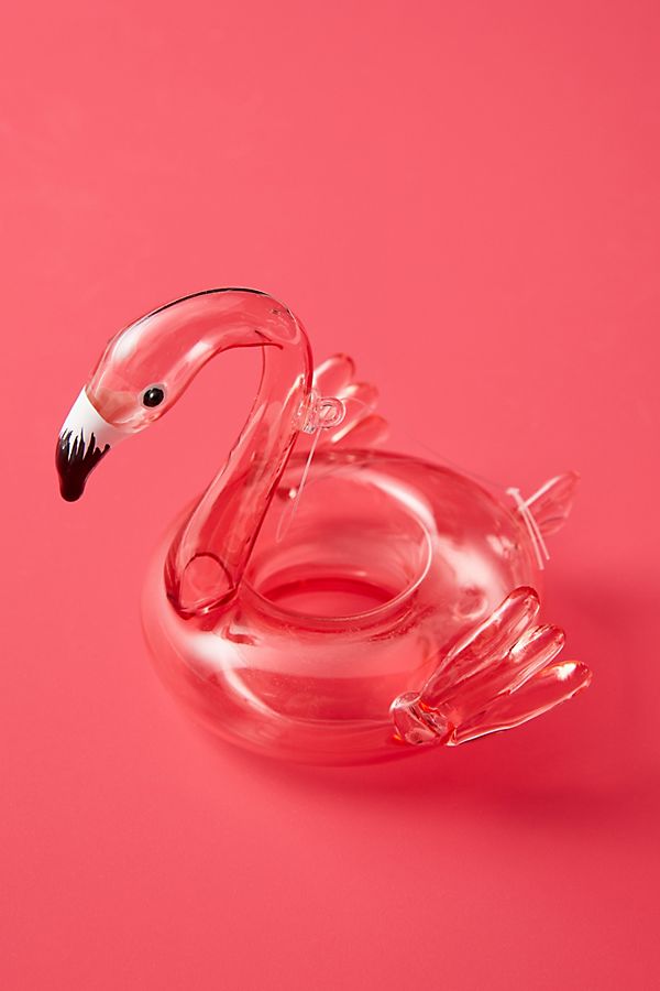 Slide View: 1: Flamingo Pool Float Ornament