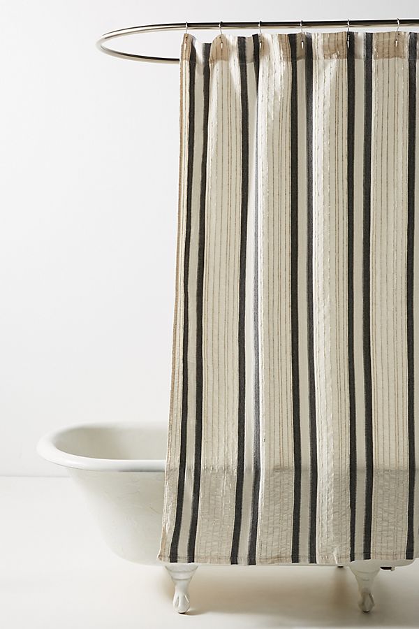 Slide View: 1: Woven Oliver Shower Curtain