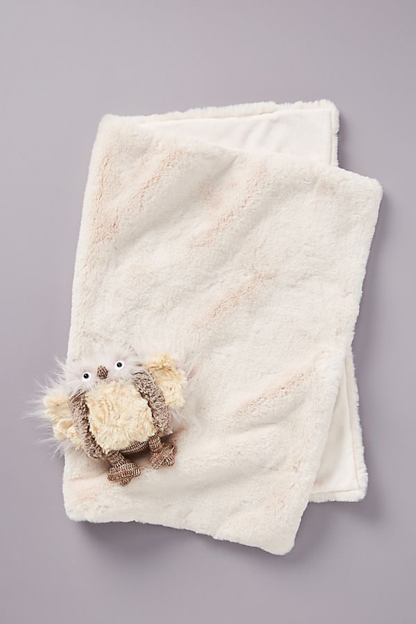 Slide View: 1: Emma Faux Fur Baby Blanket