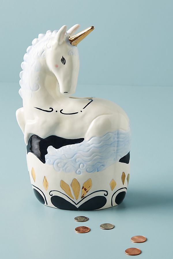 Slide View: 1: Art Knacky Unicorn Coin Bank