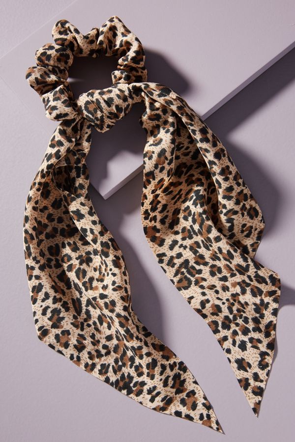 Emma Leopard Scarf Ponytail Holder | Anthropologie