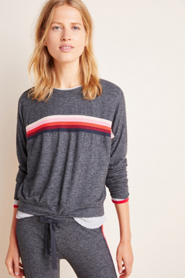 sundry striped sweatshirt