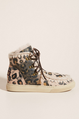 mou leopard print boots