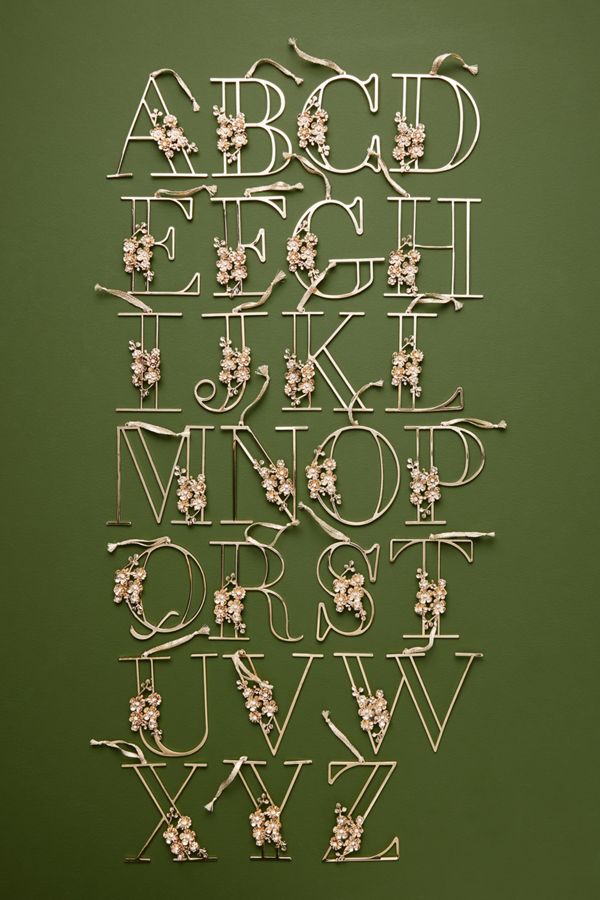 Slide View: 2: Floral Monogram Ornament