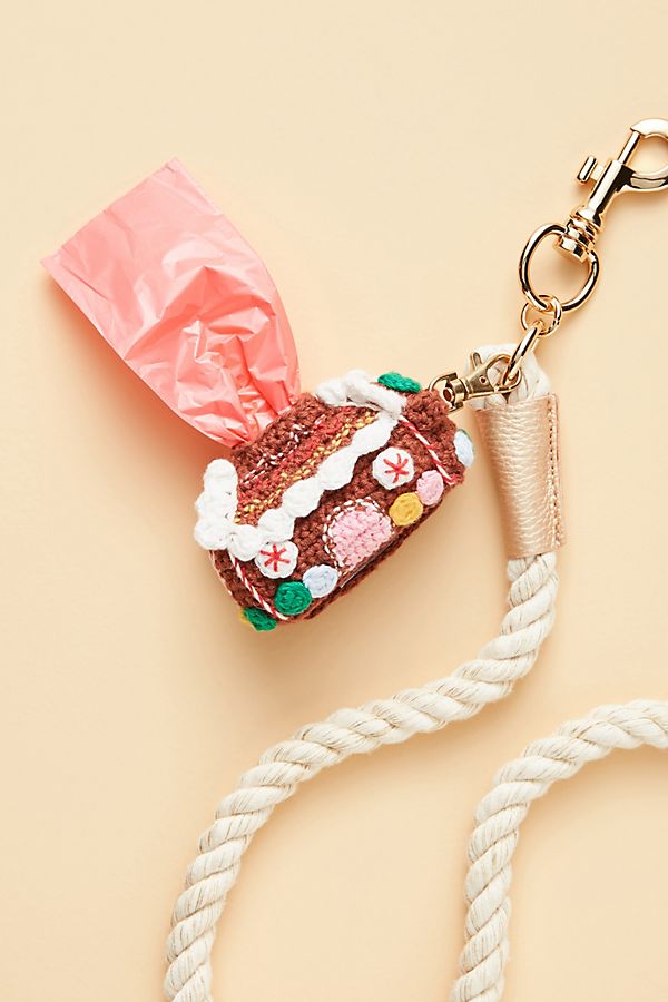 Slide View: 1: Gingerbread House Clean-Up Bag Dispenser